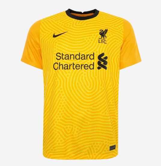 Liverpool Goalkeeper Yellow Soccer Jersey Shirt 2020/21